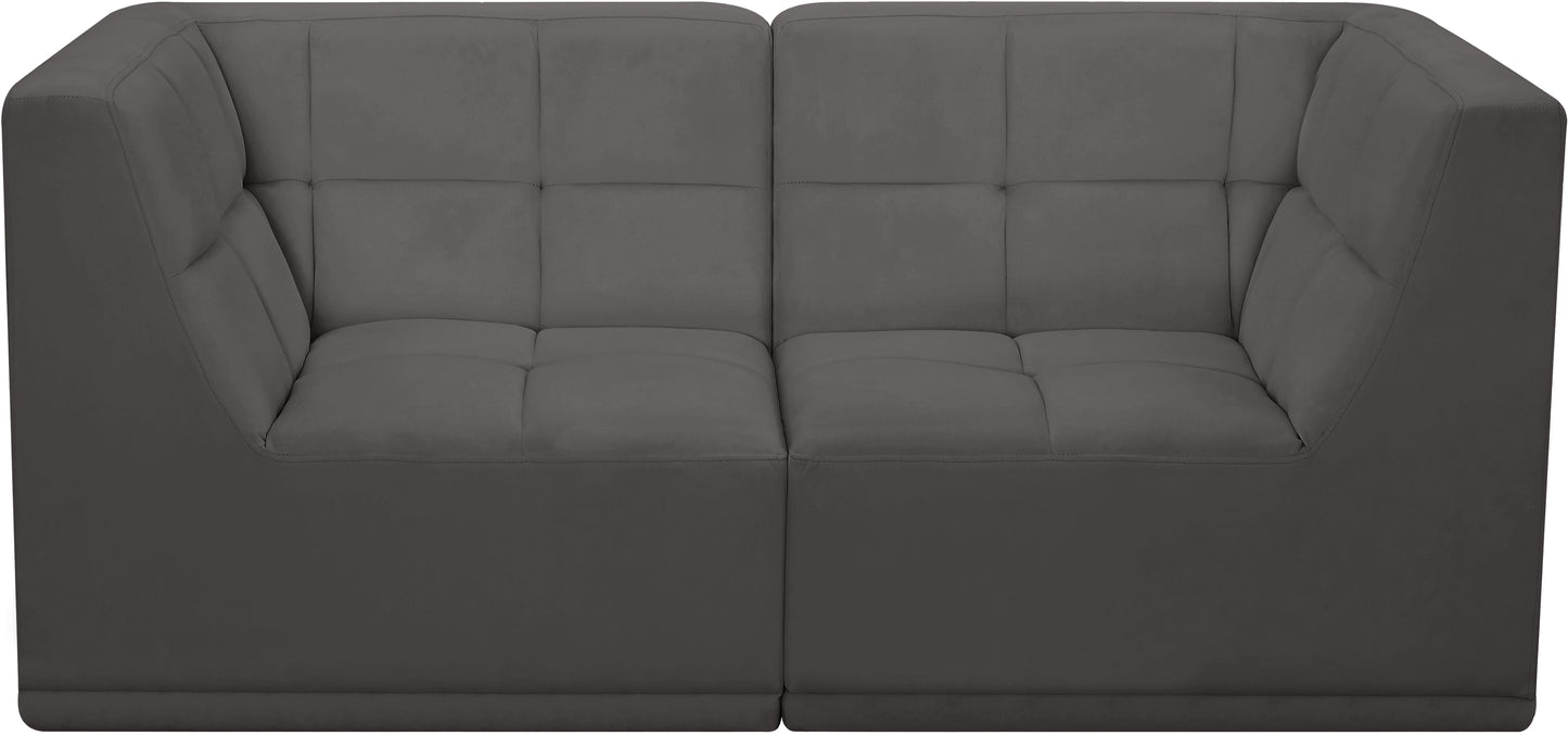 destiny grey velvet modular sofa s68