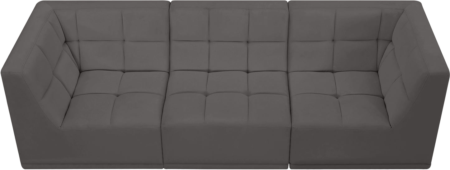 destiny grey velvet modular sofa s98