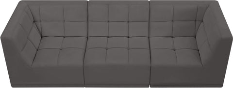 Destiny Grey Velvet Modular Sofa S98