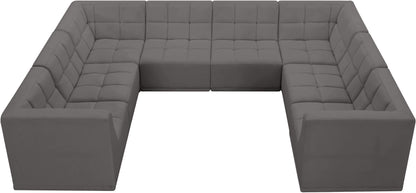 Destiny Grey Velvet Modular Sectional Sec8A