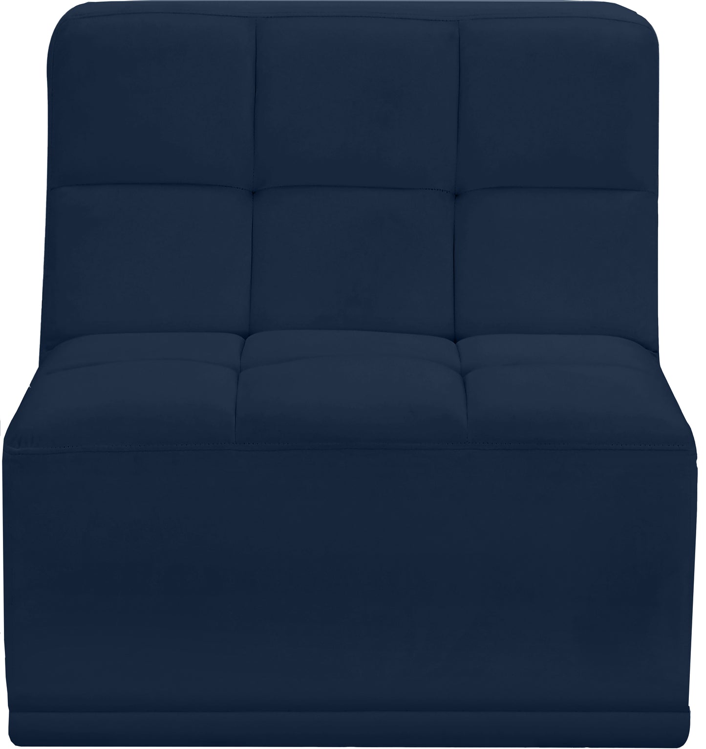 destiny navy velvet armless chair armless