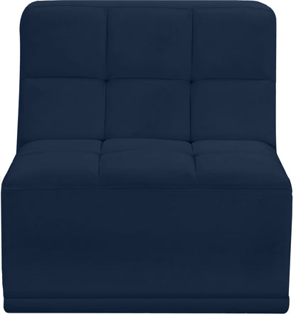 Destiny Navy Velvet Armless Chair Armless