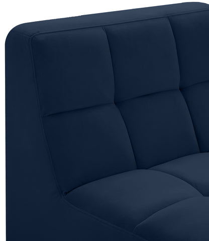 Destiny Navy Velvet Armless Chair Armless