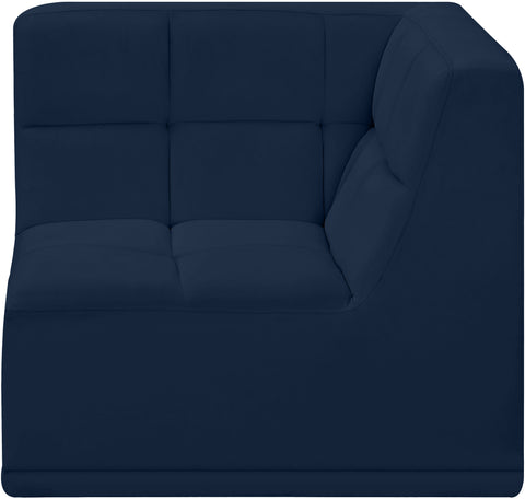 Destiny Navy Velvet Corner Chair Corner