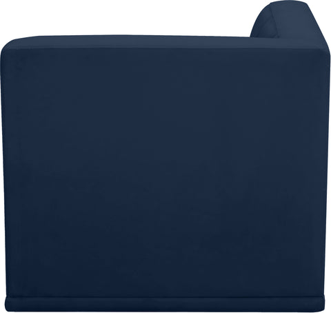 Destiny Navy Velvet Corner Chair Corner