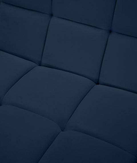 Destiny Navy Velvet Corner Chair Corner