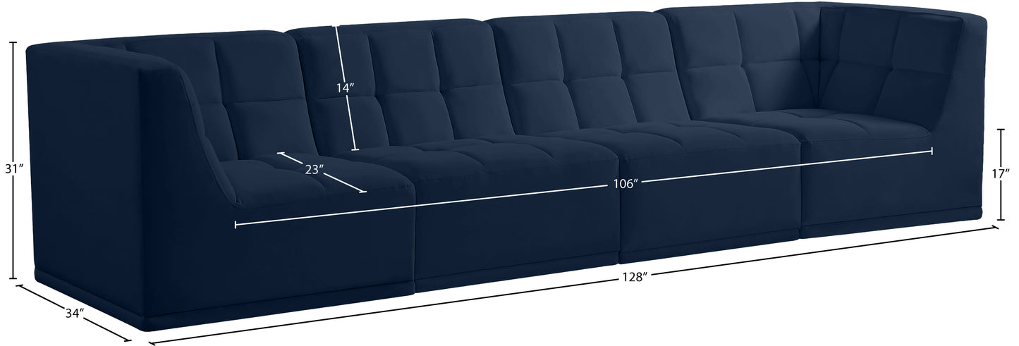 destiny navy velvet modular sofa s128