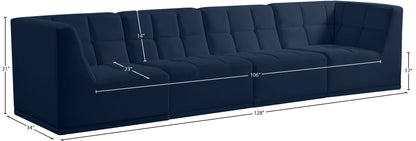 Destiny Navy Velvet Modular Sofa S128