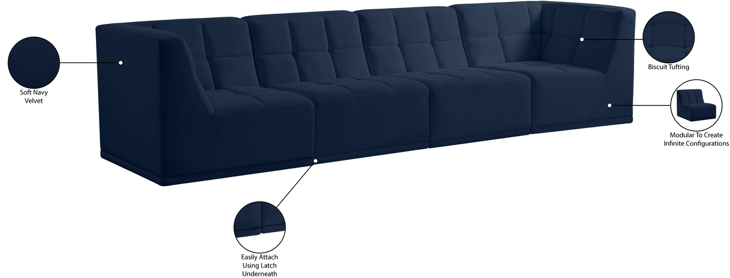 destiny navy velvet modular sofa s128