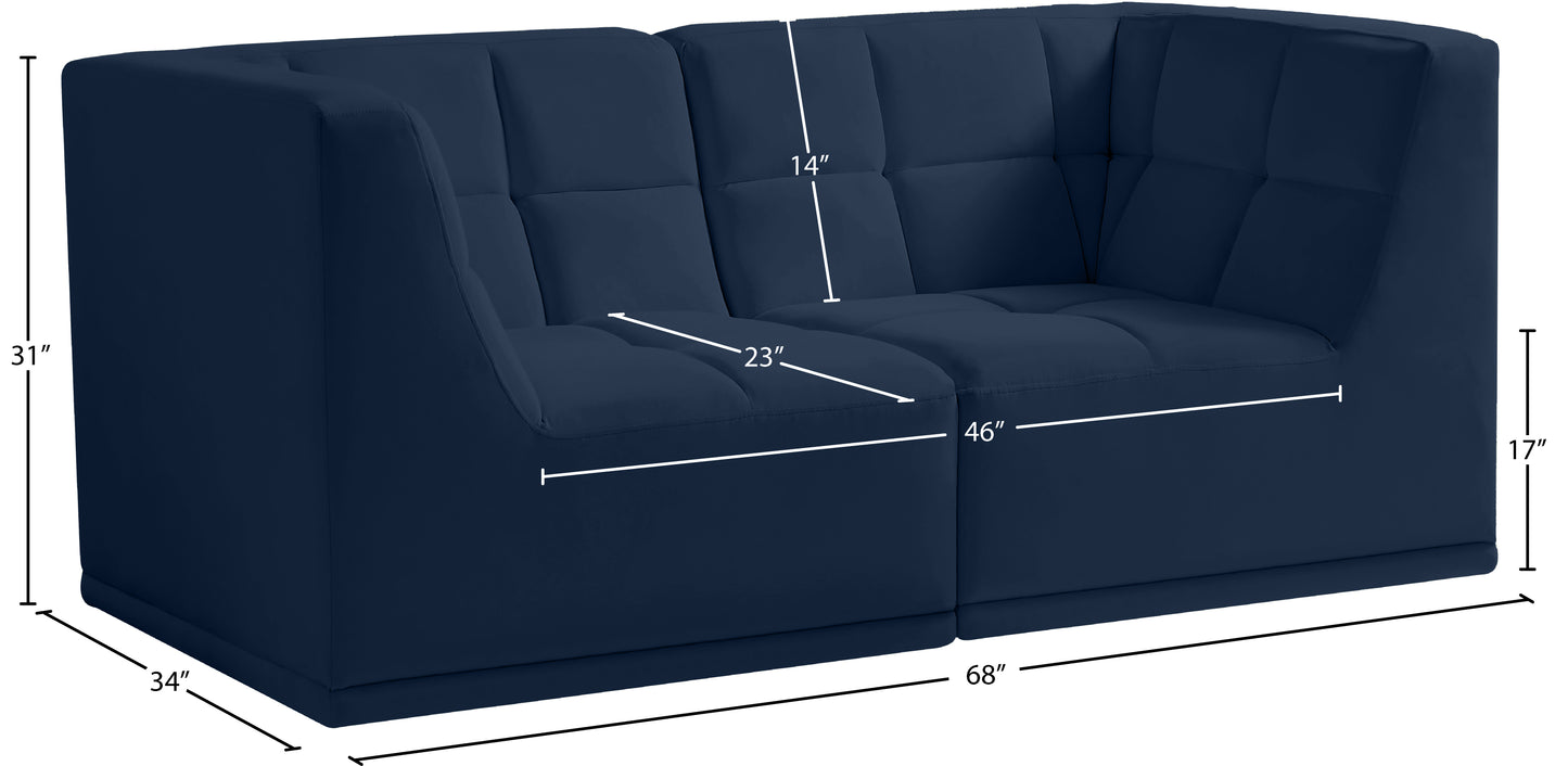 destiny navy velvet modular sofa s68