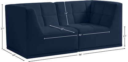 Destiny Navy Velvet Modular Sofa S68