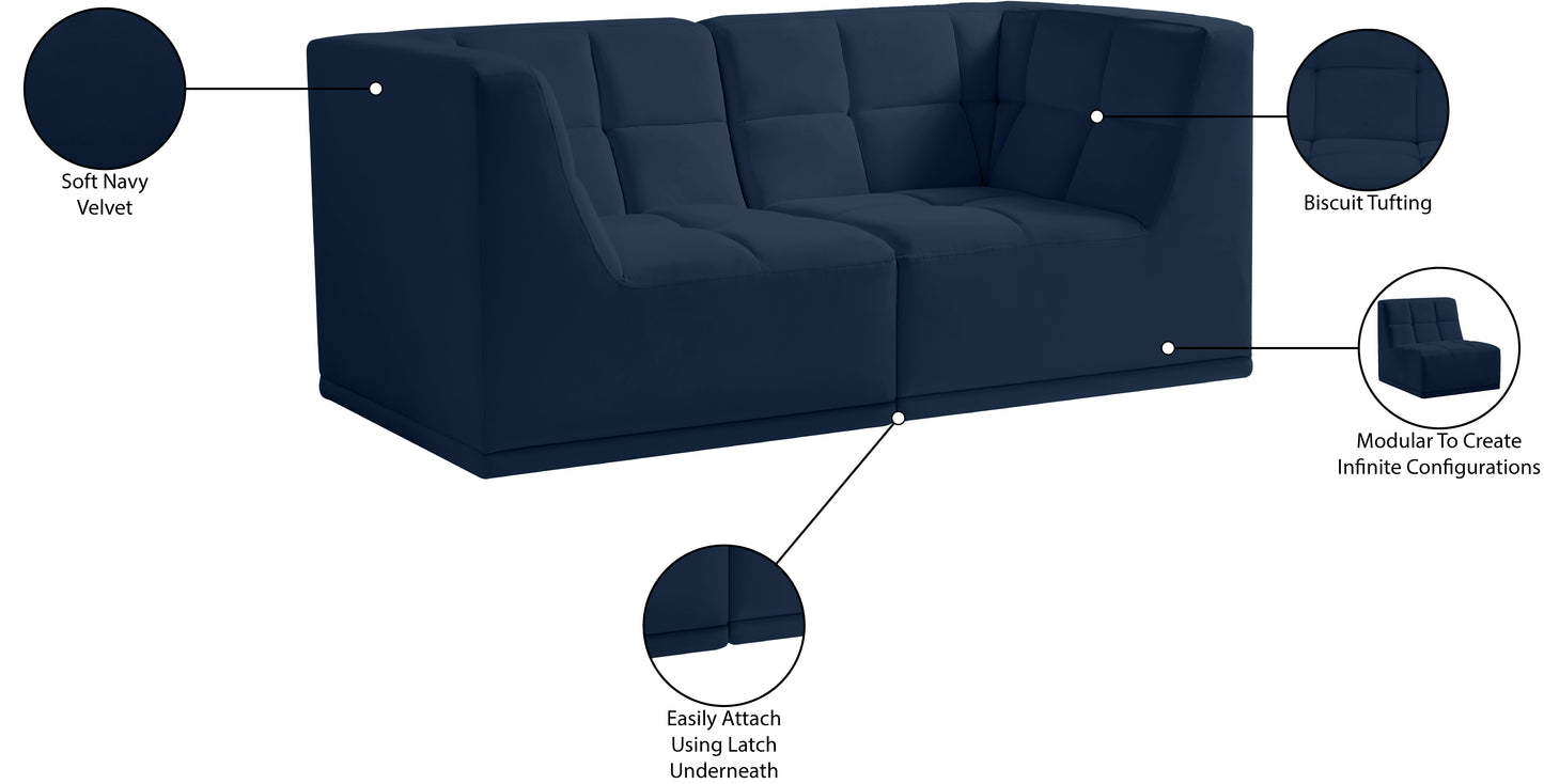 destiny navy velvet modular sofa s68