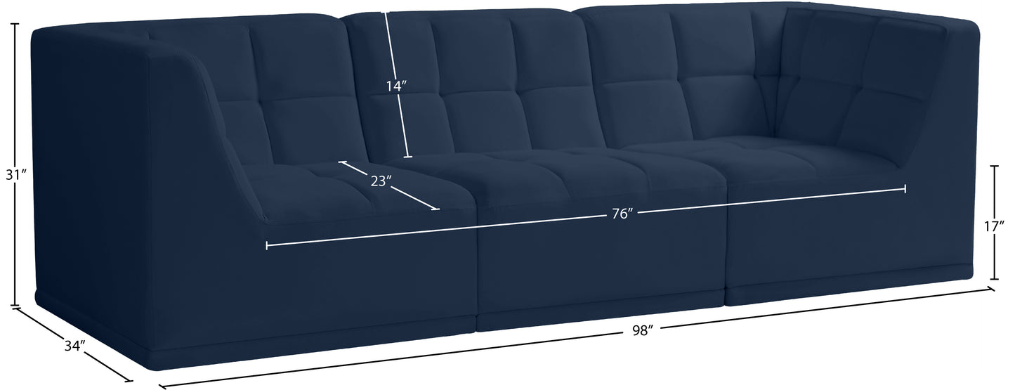 destiny navy velvet modular sofa s98