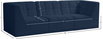 Destiny Navy Velvet Modular Sofa S98