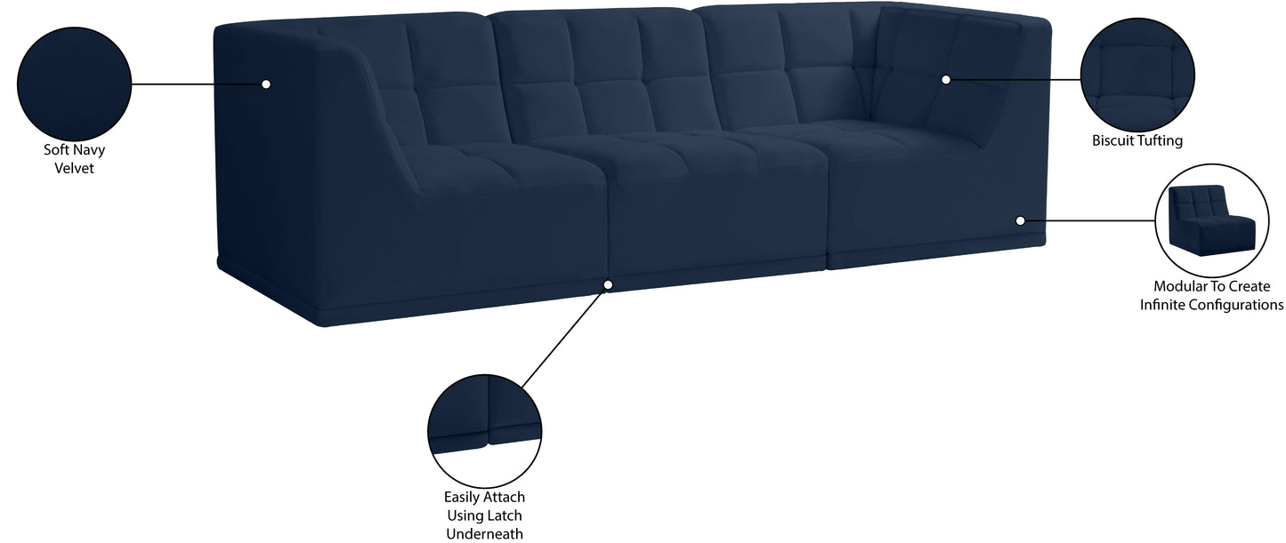 destiny navy velvet modular sofa s98