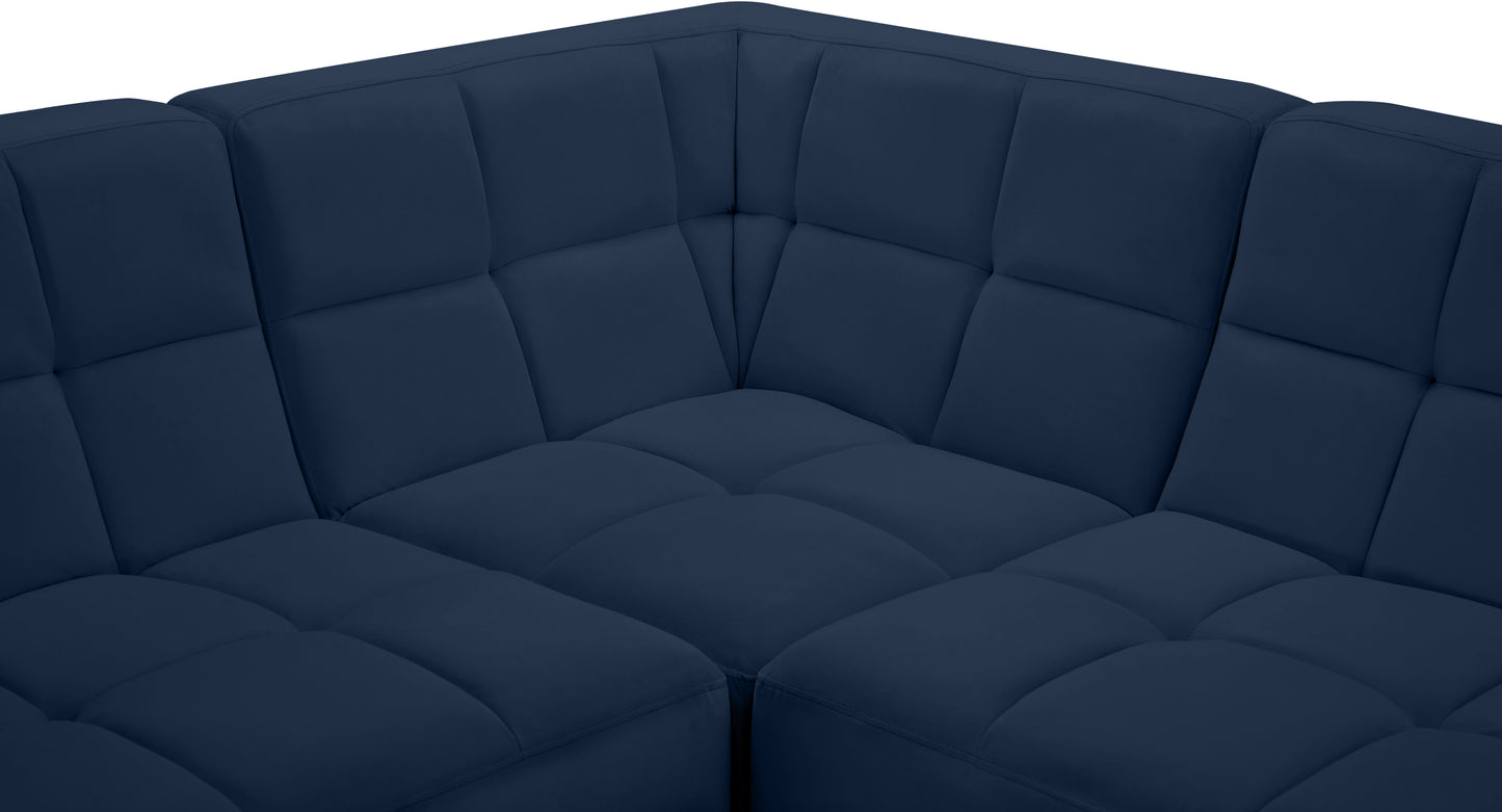 destiny navy velvet modular sectional sec4a