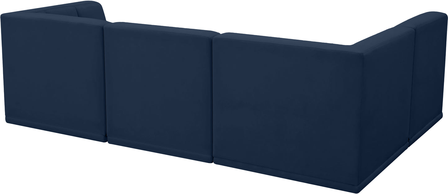 destiny navy velvet modular sectional sec4a