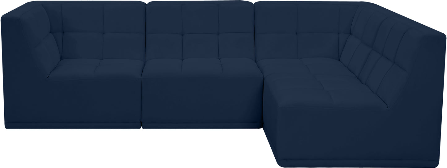 destiny navy velvet modular sectional sec4a