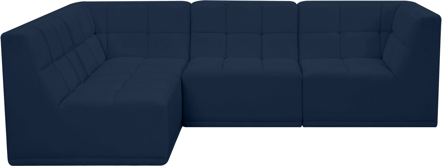 destiny navy velvet modular sectional sec4a