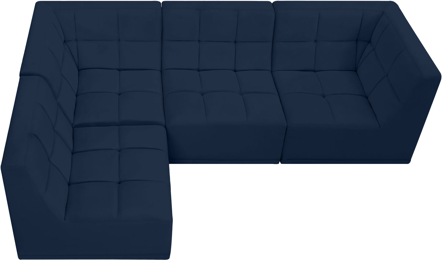 destiny navy velvet modular sectional sec4a