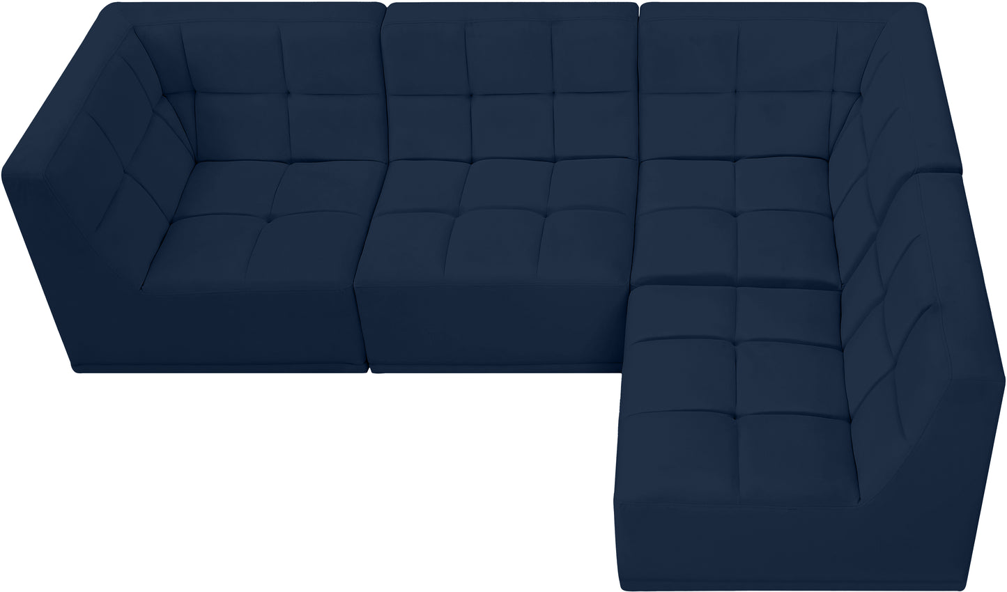 destiny navy velvet modular sectional sec4a