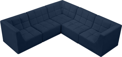 Destiny Navy Velvet Modular Sectional Sec5B