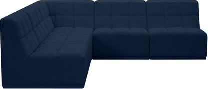 Destiny Navy Velvet Modular Sectional Sec5C