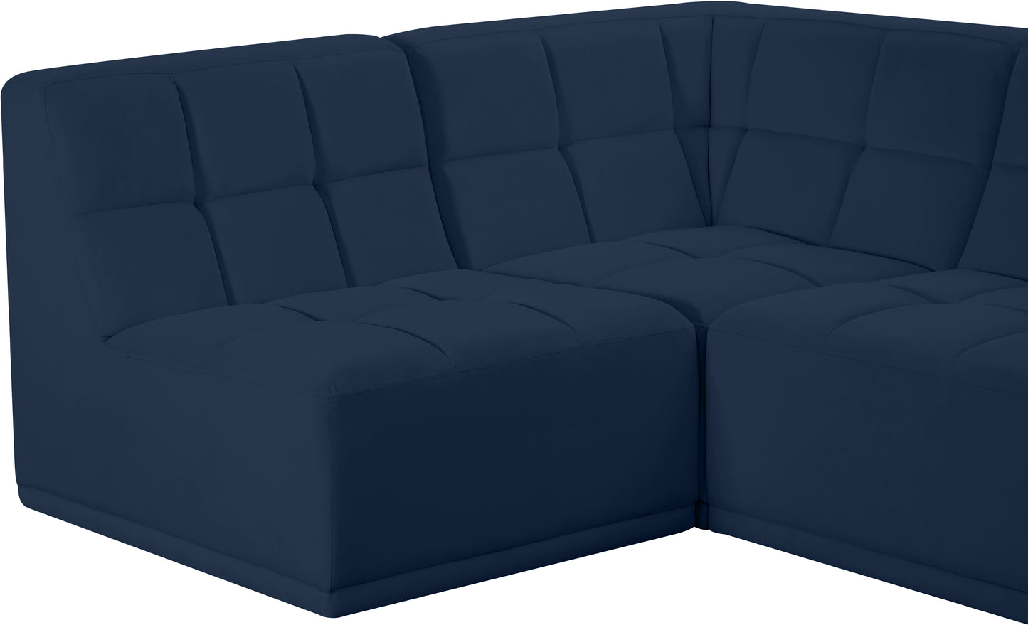 destiny navy velvet modular sectional sec5c