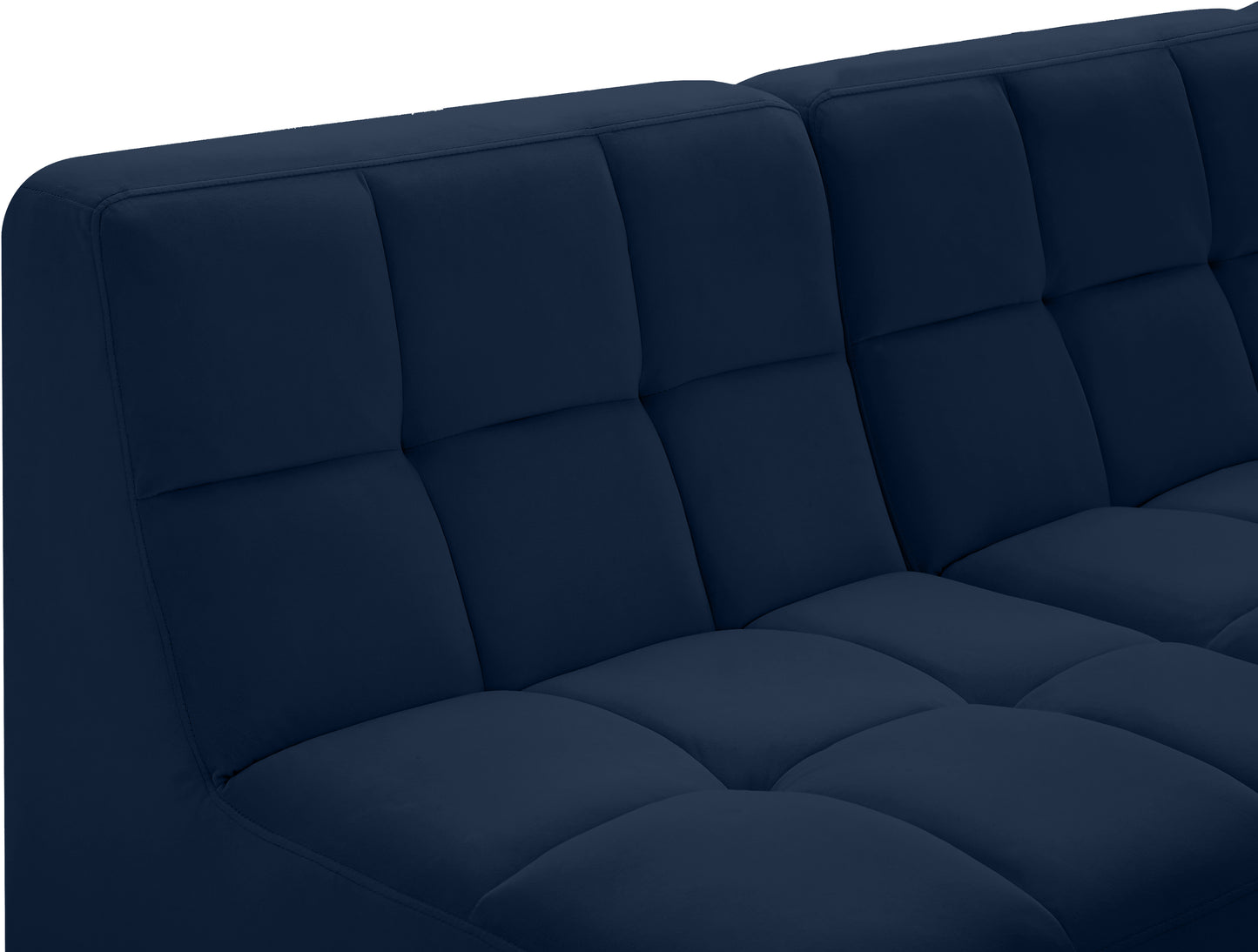 destiny navy velvet modular sectional sec5c