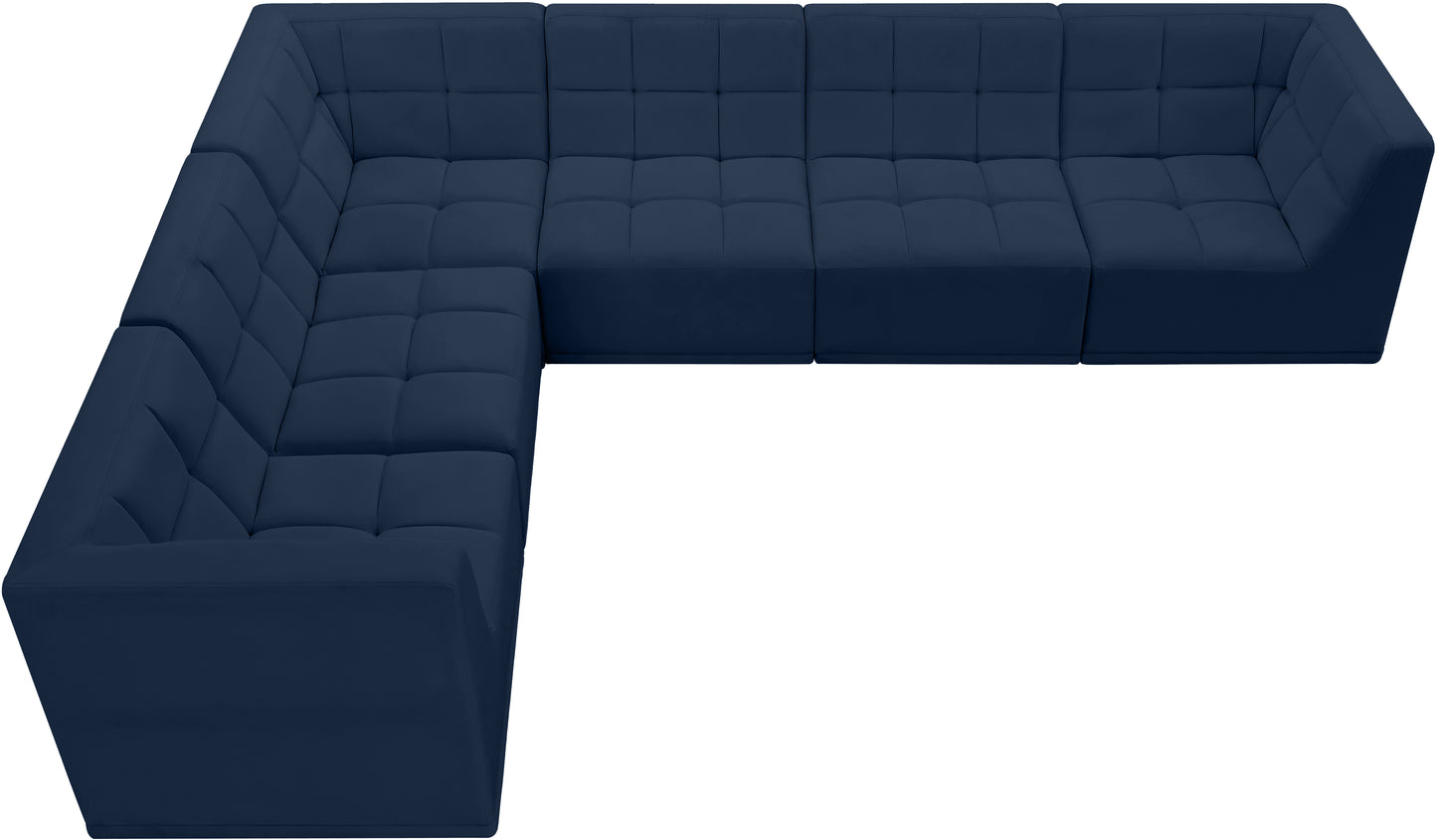 destiny navy velvet modular sectional sec6a