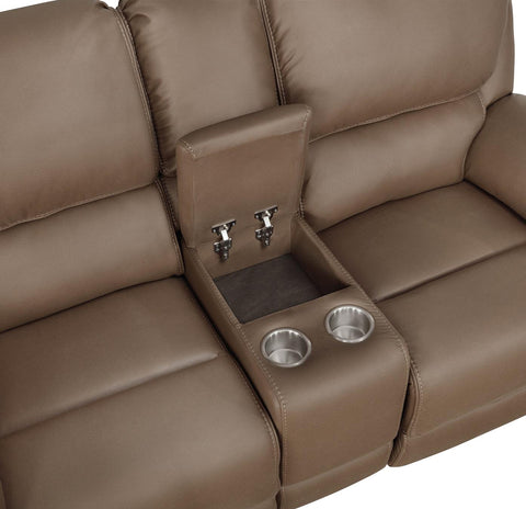 Gigi Upholstered Tufted Back Motion Loveseat