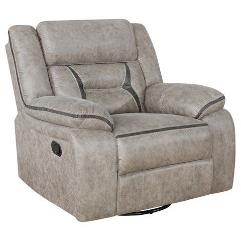 Zara 3-piece Upholstered Reclining Sofa Set TaupeTaupe