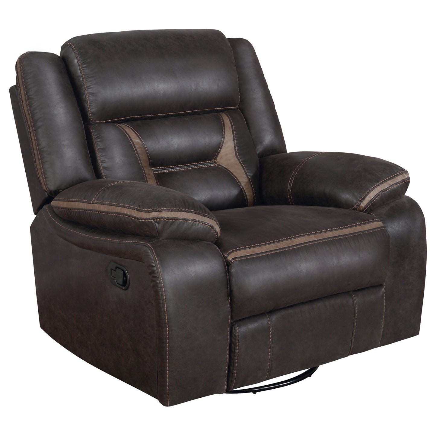 zara upholstered swivel glider recliner chair brownbrown