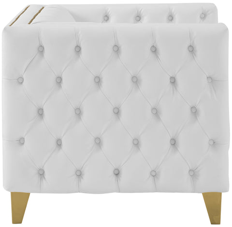 Alexander White Faux Leather Chair C