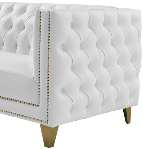 Alexander White Faux Leather Chair C