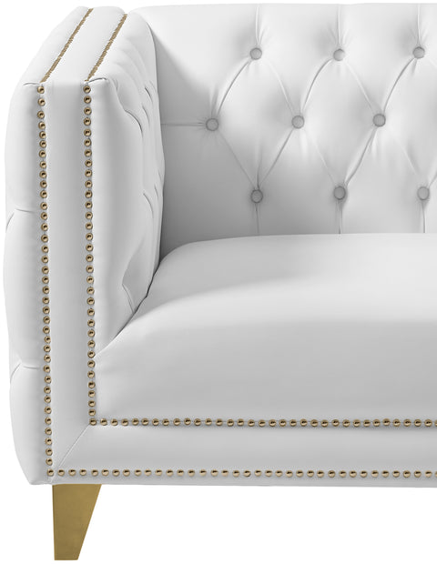 Alexander White Faux Leather Chair C