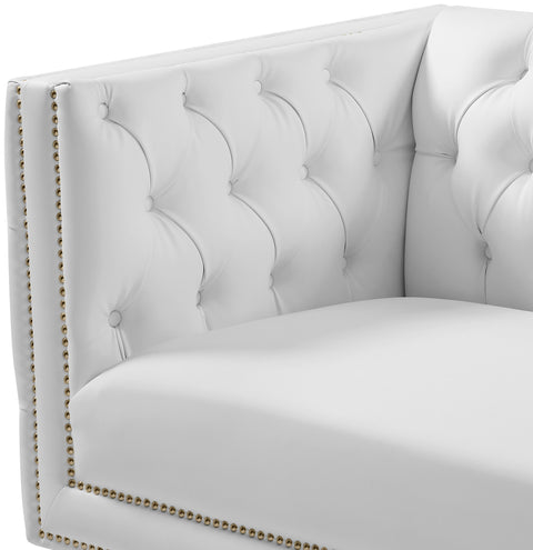 Alexander White Faux Leather Chair C