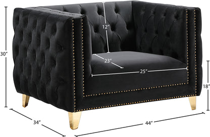 Alexander Black Velvet Chair C