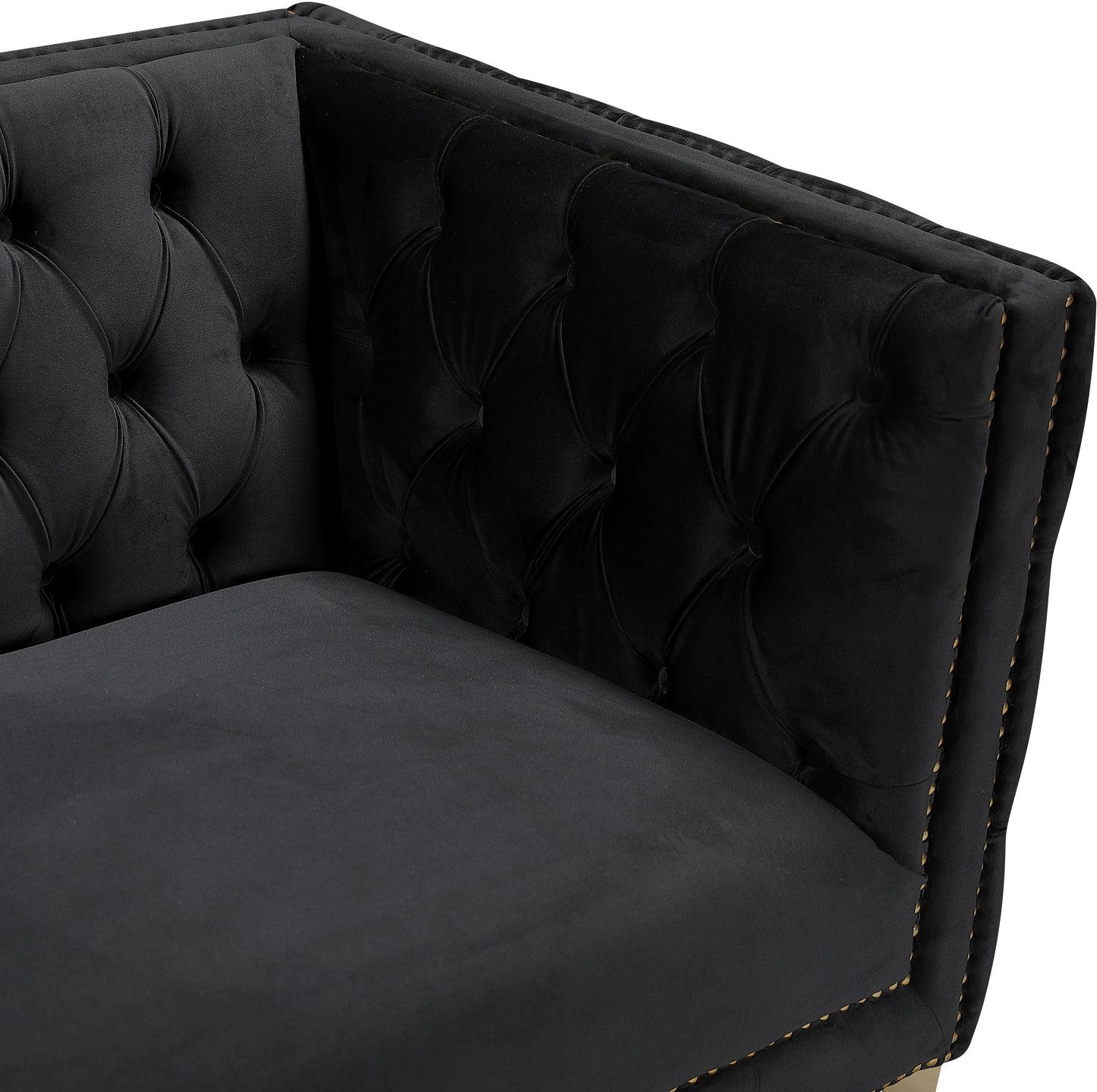 alexander black velvet chair c