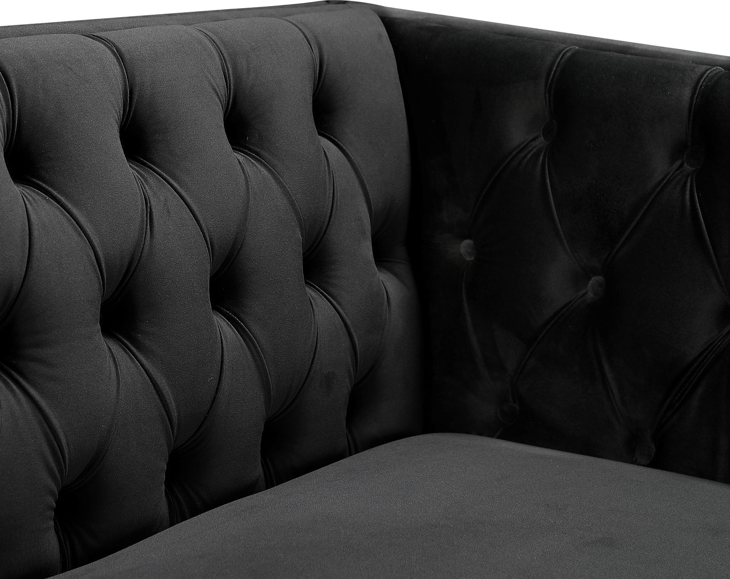 alexander black velvet chair c