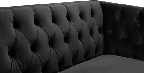 Alexander Black Velvet Loveseat L