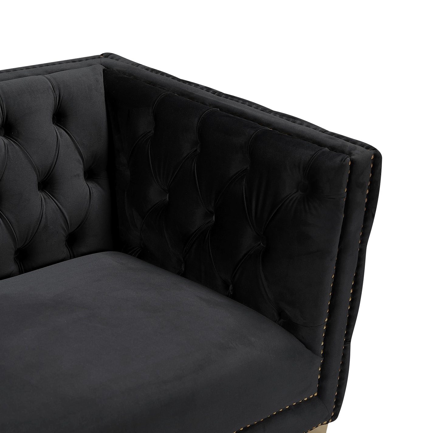 alexander black velvet sofa s