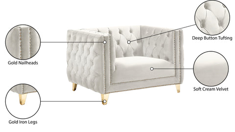 Alexander Cream Velvet Chair C