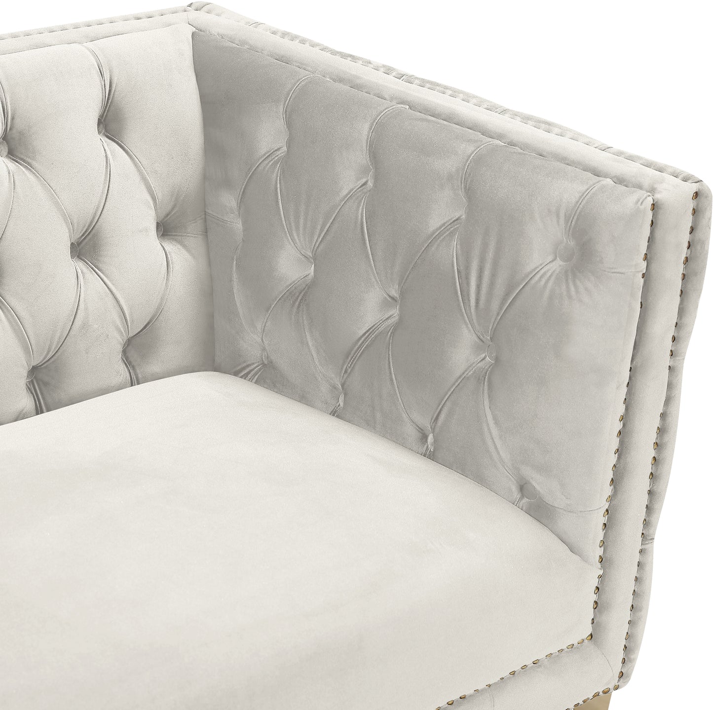 alexander cream velvet loveseat l