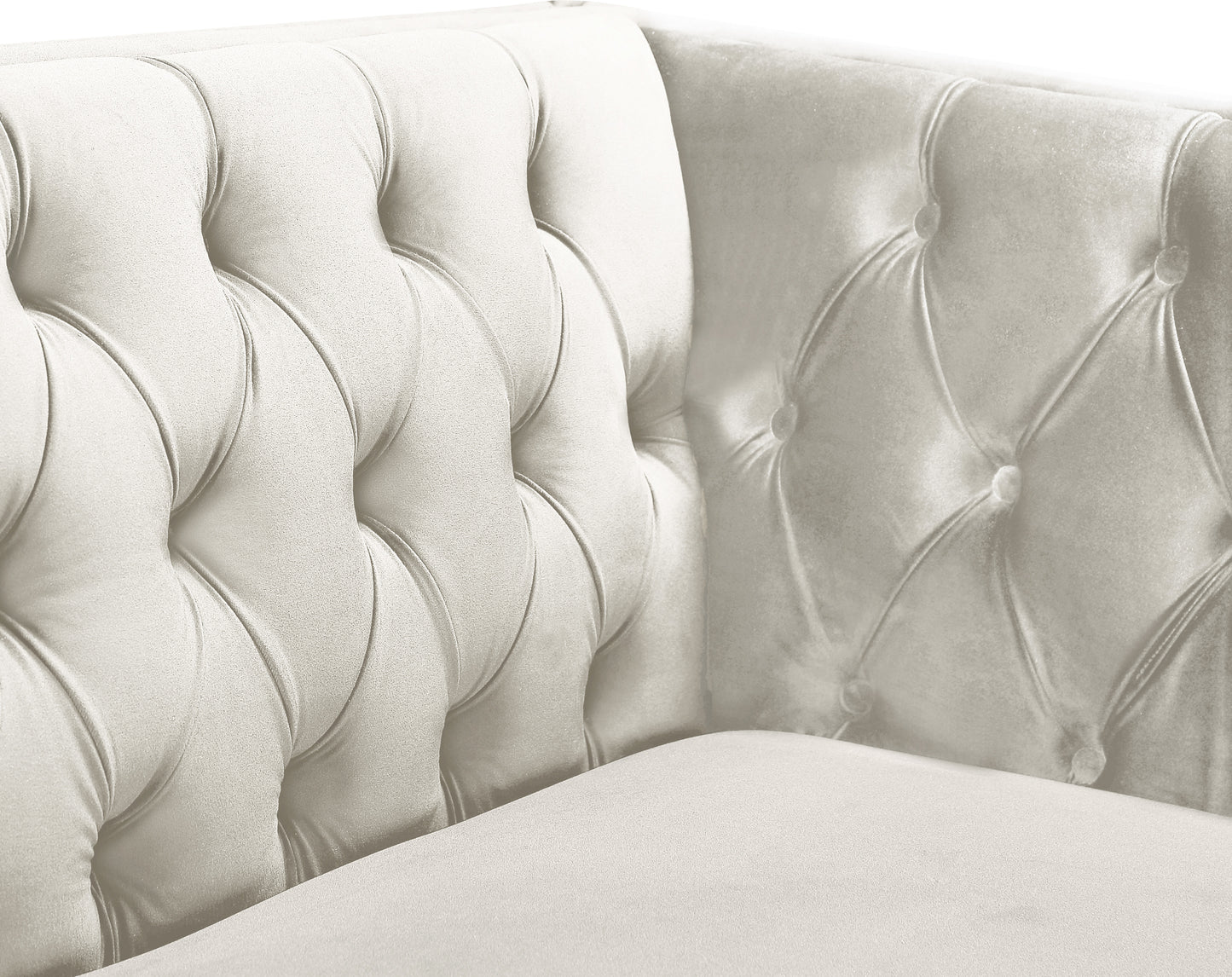 alexander cream velvet loveseat l