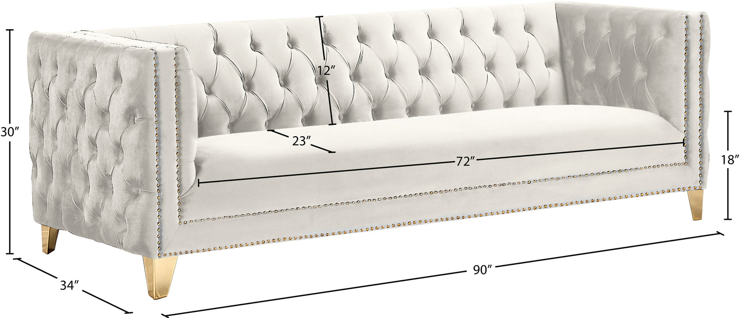 alexander cream velvet sofa s