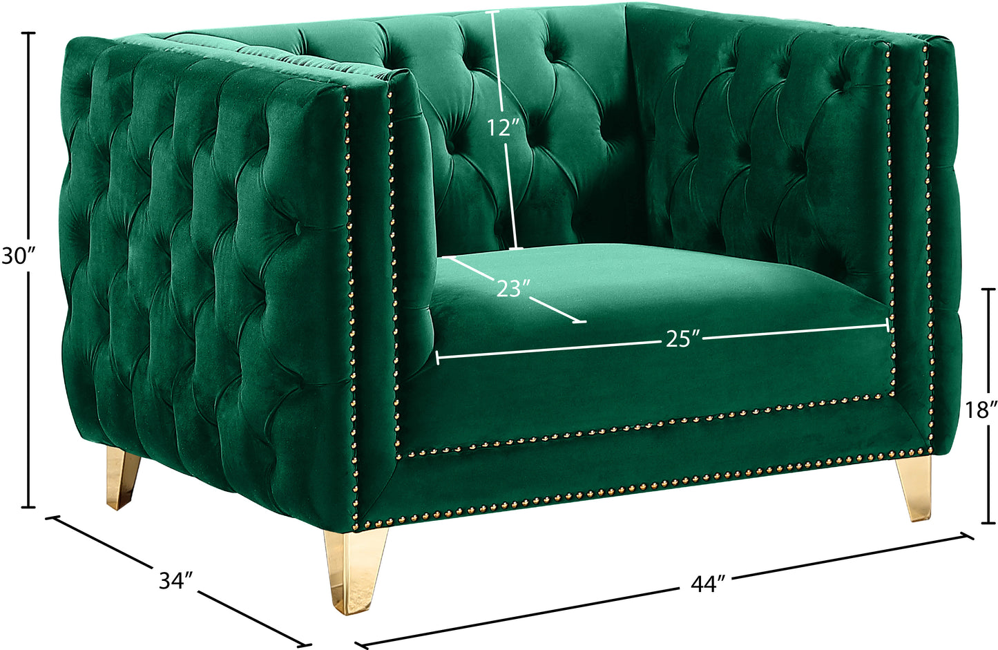 alexander green velvet chair c