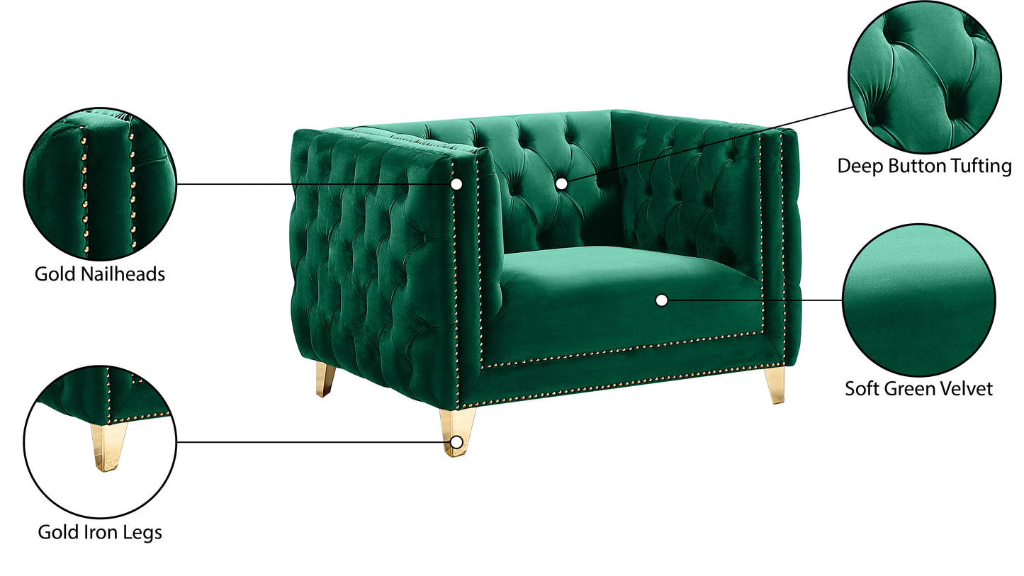 alexander green velvet chair c