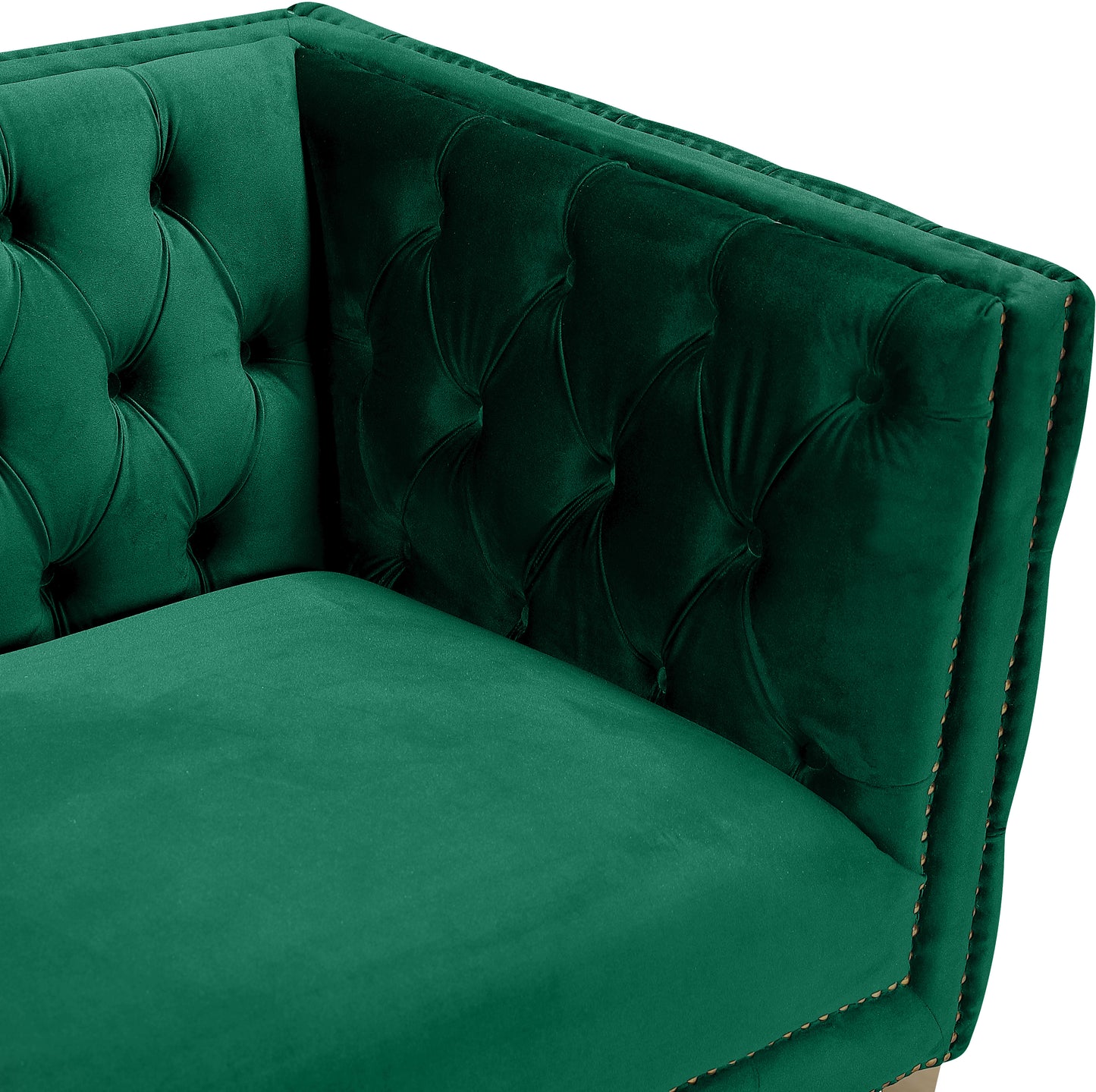 alexander green velvet loveseat l