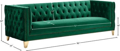 Alexander Green Velvet Sofa S